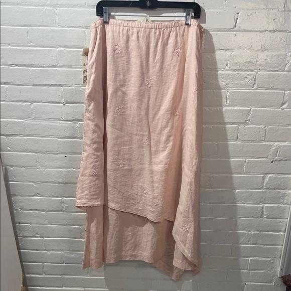 J. Jill Asymmetrical Linen Skirt in Soft Pink NWT - Picture 5 of 8